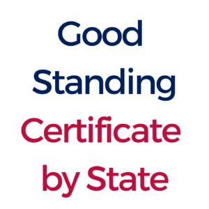 Good Standing Certificate by State